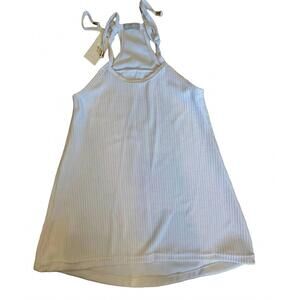 NEW PLANET SEA girls' ribbed racerback coverup in white